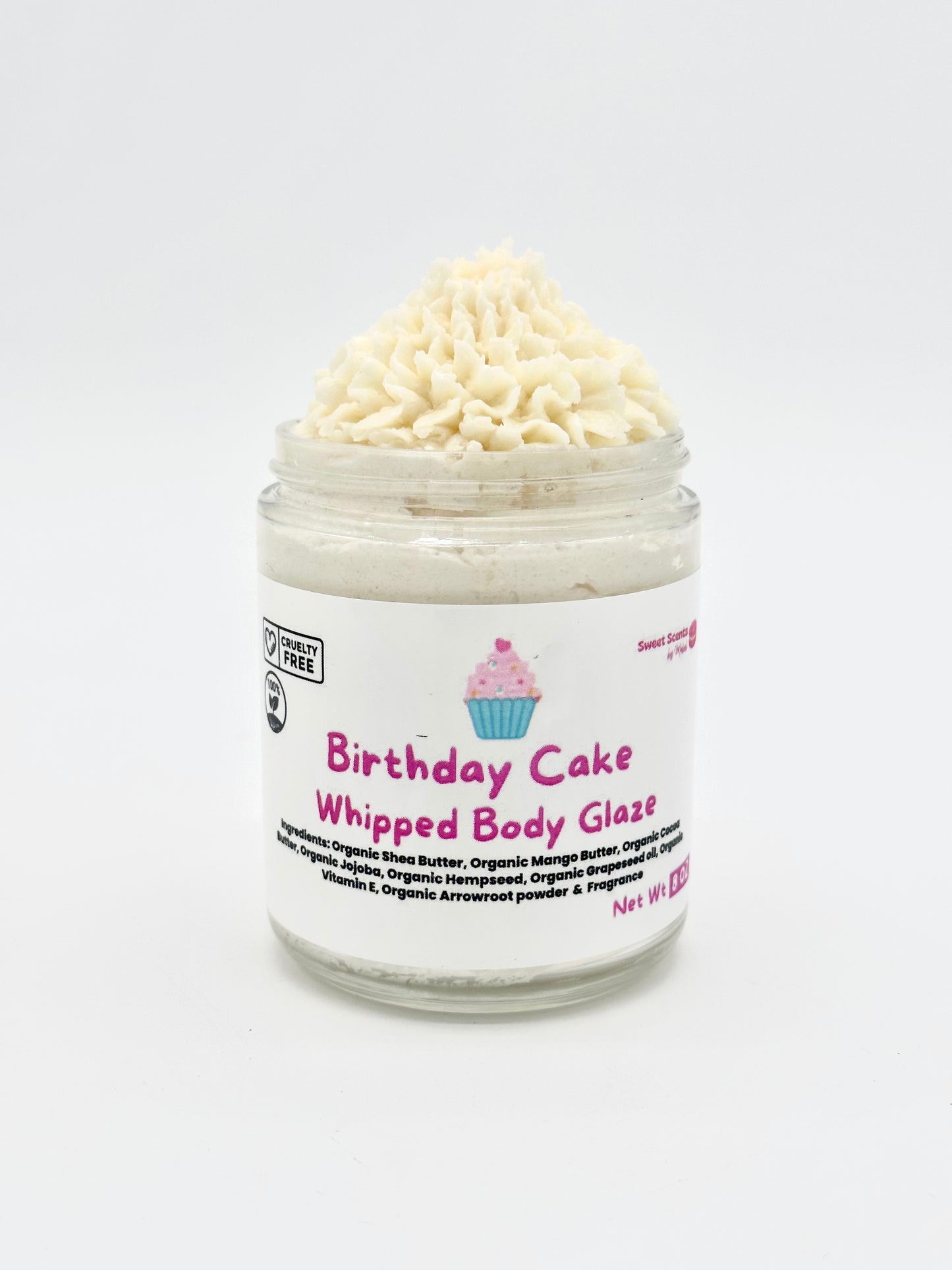 Organic Whipped Birthday Cake Body Glaze